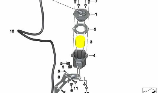 Alojamiento válvula de seguridad OEM 16118534613 para BMW Motorrad C 600 Sport, C 650 Sport, C 650 GT. Original BMW Motorrad.