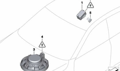 Micrófono manos libres OEM 84109181411 para BMW F07, F10, F11, F18. Compatible con sistema de llamada manos libres. Original BMW.