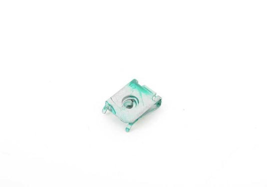 Nut with safety clip OEM 07147330002 for BMW E81, E82, E88, F23, F45, F46, F87, E90, E91, E92, E93, E84, E89 and Mini F57. Original BMW and Mini.
