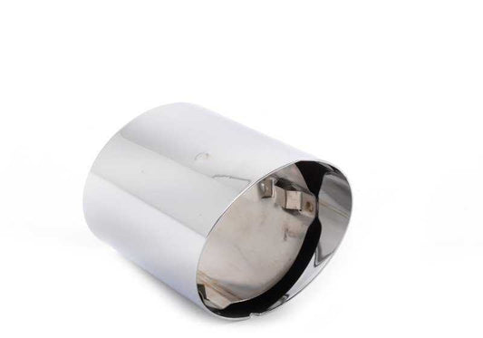 Embellecedor de tubo de escape cromado OEM 18307600123 para BMW F07 y F10 535i (modelos fabricados entre 2009 y 2016). Original BMW.