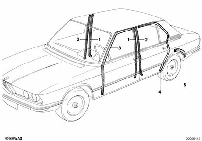Protección de Bordes para BMW Serie 5 E12 (OEM 51711830803). Original BMW.