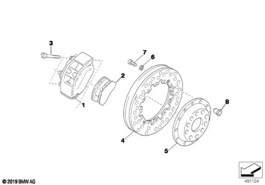 Pilule de frein pour BMW F07, F10, F11, F06, F12, F13, F01N, F02N (OEM 34212485625). BMW d'origine.