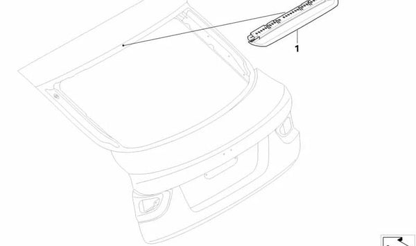 Tercera luz de freno blanca OEM 63257207823 para BMW E71 y E72. Original BMW.