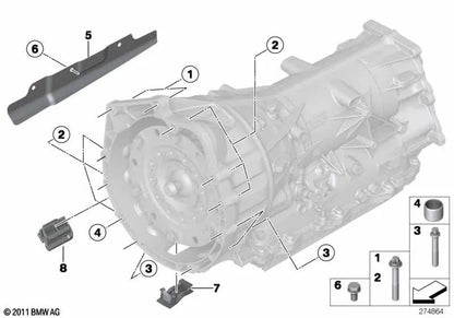 Set di viti in alluminio per trasmissione automatica per BMW Serie 1 E81, E82, E87, E87N, E88, Serie 3 E90, E90N, E91, E91N, E92, E92N, E93, E93N, Serie 5 E60, E60N, E61, E61N, F10, F11, F18, F18N, Serie 6 E63, E63N, E64, E64N, Serie 7 E65, E66, F0