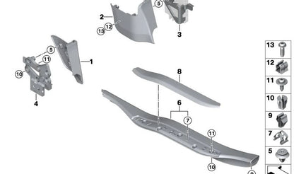 Couverture d'entrée droite OEM 51472006642 pour BMW i8 (I12, I15). BMW d'origine.