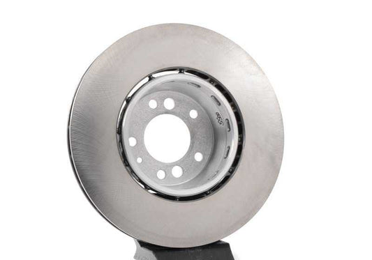 Disco de freno ventilado delantero derecho OEM 34112227736 para BMW E34, E31. Repuesto original BMW.