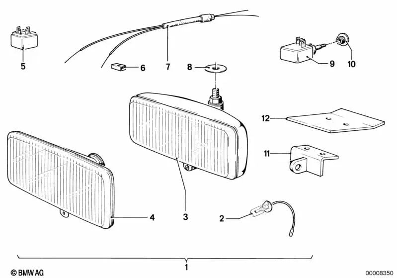 ANTINIEBLA/LUCE PER LA LUCE POSTERIORE BMW posteriore per la serie BMW 3 E21, 6 serie E24 (OEM 61311359083). BMW originale
