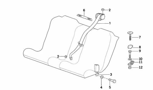 Rear lower belt for BMW 8 Series E31 (OEM 72111940817). Original BMW