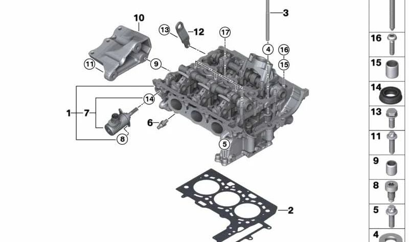 OEM 11128615587 motor law support for BMW F52, F45, F49. Original BMW.