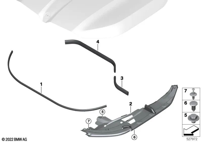 Sellado pared lateral izquierda OEM 51769451355 para BMW XM G09 (09/2021 - 03/2025). Original BMW.
