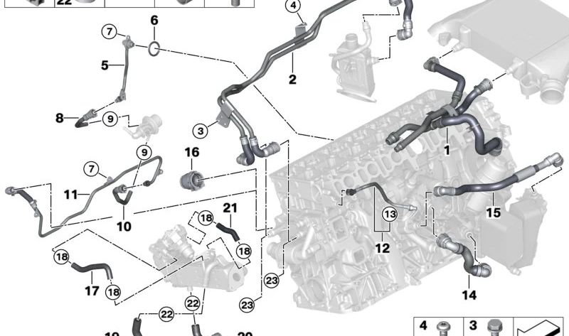 AGR Mostato-Terator-Termator-Zustand für BMW 5 G30 G30, G31, 7 G11, G12, X5 G05, X6 G06, X7 G07 (OEM 11538575759). Original BMW