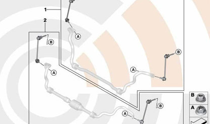 OEM 31352413535 Bieletas Reparaturkit für BMW X5 (E70, E70N, F15) und X6 (E71, E72, F16). Original BMW.