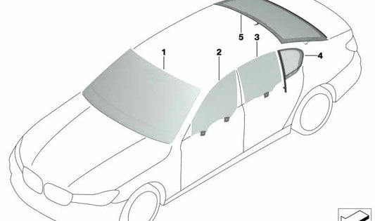 Luneta trasera OEM 51317442876 para BMW Serie 7 G11, G11N, G12, G12N. Cristal original BMW, compatible con modelos indicados. Ideal para sustitución por rotura o desgaste. Original BMW.