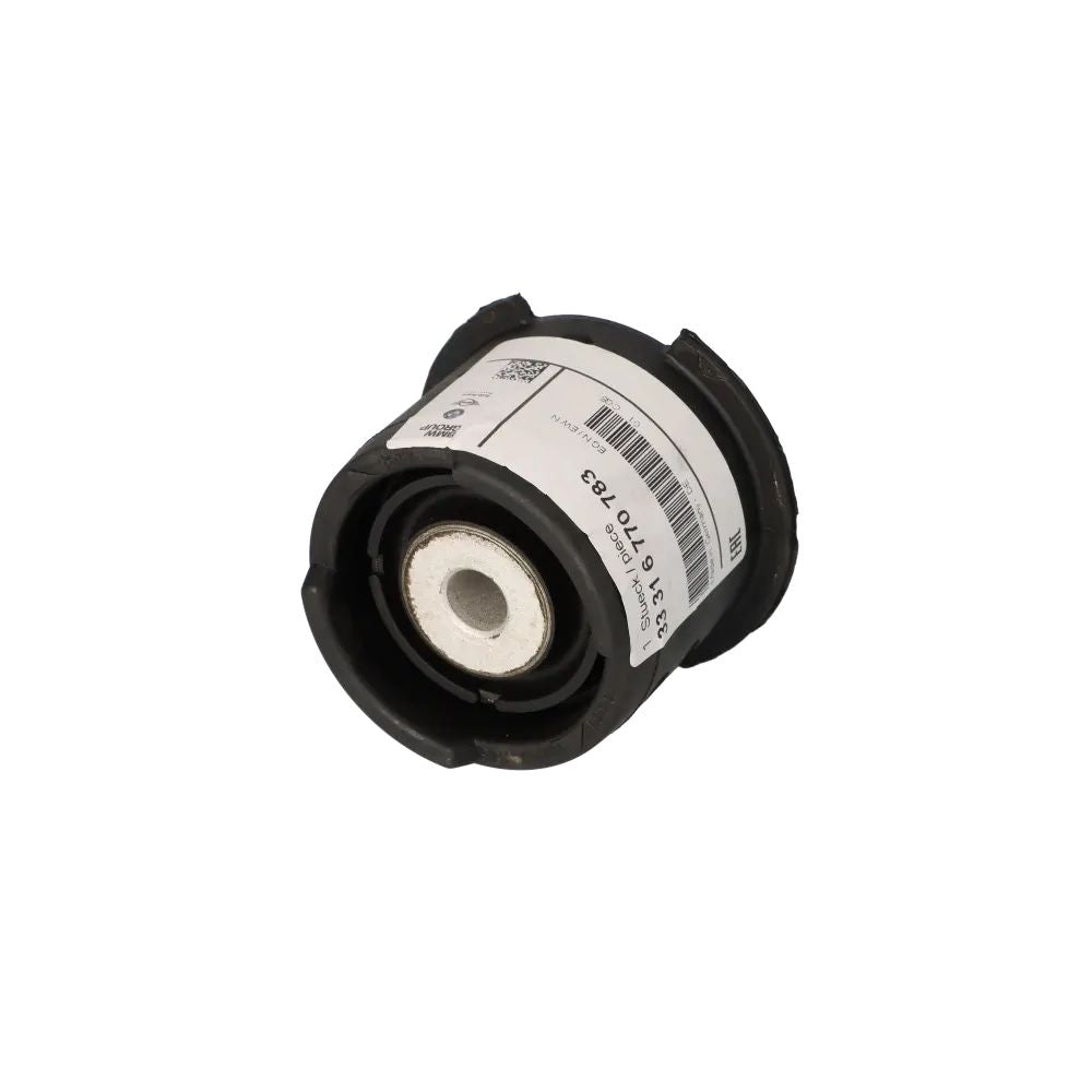 Goma de soporte delantera izquierda para BMW E46, E83, E83N (OEM 33316770783). Original BMW.
