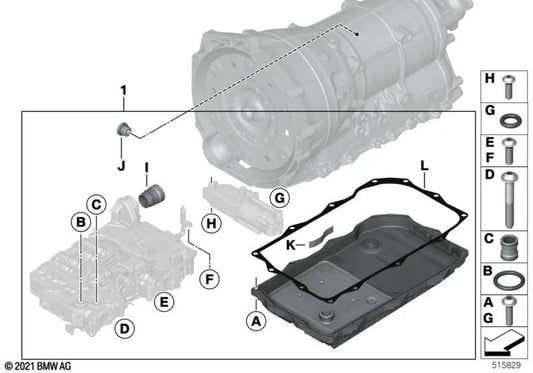 Jogo de mecatrônica para BMW G20, G21, G22, G23, G26, G30, G31, G32N, G01, G02, G05, G06, G07 (OEM 24148743459). BMW original.