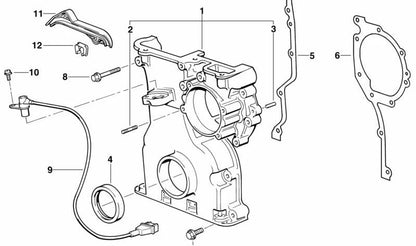 Junta metálica para cárter de cadena inferior OEM 11141740843 para BMW E36, E39, E38, Z3. Original BMW.