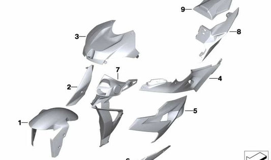 Support Registro lateral esquerdo do OEM 4638534193 para BMW Motorrad R 1200 Gs (K25), R 1200 GS Adventure (K25), HP2 Enduro (K25), HP2 Megamoto (K25). BMW Motorrad original.