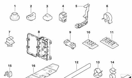 Soporte de conexión eléctrica OEM 61136928728 para BMW E85, E86, E89. Original BMW.