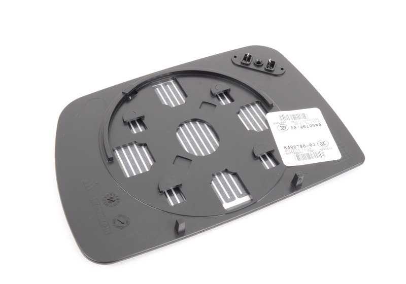 Cristal retrovisor derecho calefactable convexo OEM 51168408798 para BMW X5 E53. Recambio original BMW.