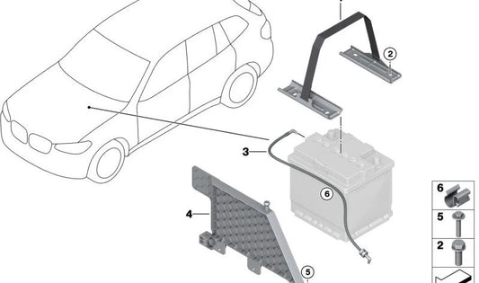 Vis hexagonale OEM 07119909355 pour BMW G01, G08, F97, G45, G02, F98. BMW d'origine.