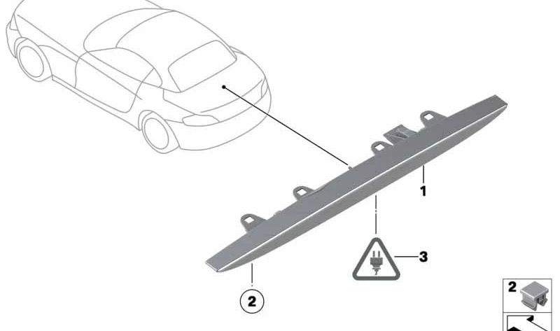 Clip de fijación OEM 51137037092 para BMW E65, E66, E89. Original BMW.