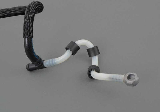 Tubería de retorno de combustible OEM 13537806962 para BMW E70, E70N, E71. Original BMW.