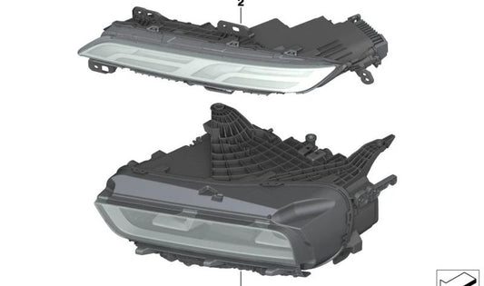 LED in alto a destra per BMW G70 (OEM 63115A5F5C4). BMW originale