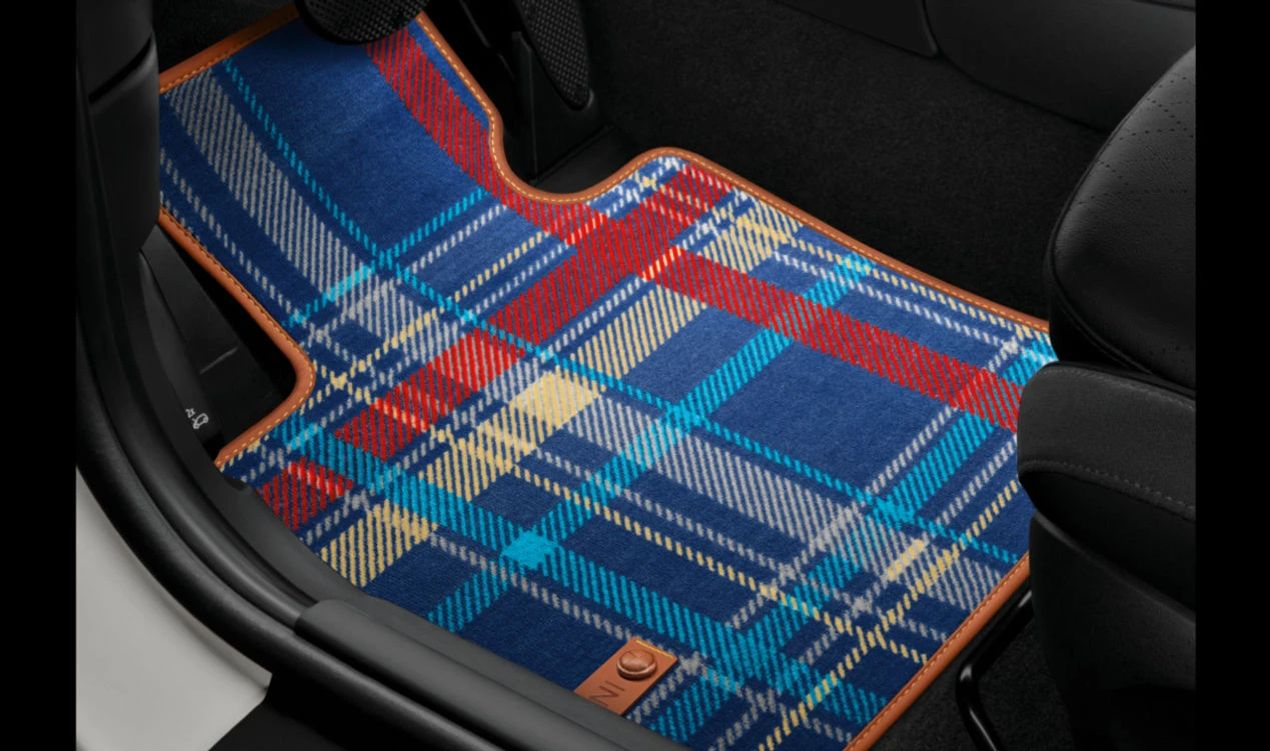 Juego de alfombrillas textiles delanteras azul Speedwell para MINI F55, F56, F57, F65, F66, F67 con volante a la izquierda OEM 51472354172 Original MINI