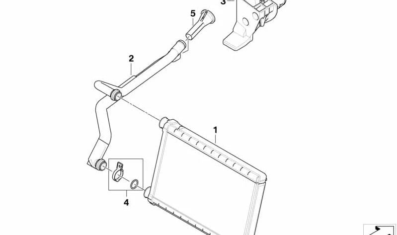 OEM -Heizkühler 64119123506 für BMW E81, E82, E87, E88, E90, E91, E92, E93, E84. Original BMW.