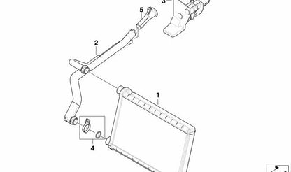 OEM -Heizkühler 64119123506 für BMW E81, E82, E87, E88, E90, E91, E92, E93, E84. Original BMW.