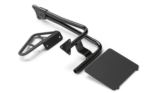 Support latéral pour plaque d'immatriculation noire OEM 77512469307 pour motos BMW R 18, R 18 Classic. BMW Motorrad d'origine.