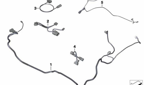 Cable de conexión para sistema de radio OEM 61128548534 para BMW Motorrad F 750 GS, F 800 GS, F 850 GS, F 900 GS, R 1200 RT, R 1250 RT. Original BMW Motorrad.