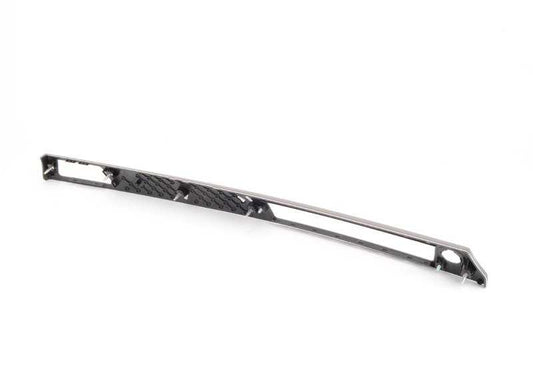 Embellecedor salpicadero derecho aluminio glaciar OEM 51458049217 para BMW E92N y E93N. Acabado original en aluminio glaciersilber. Pieza original BMW.