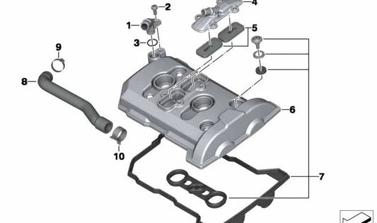 Tubo flexible de ventilación OEM 11157685848 para motos BMW F 800 GT, F 800 S, F 800 R. Original BMW Motorrad.