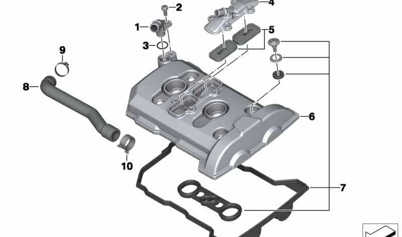 Valvola dell'aria secondaria OEM 11737672759 per moto BMW K1200S, K1300R, K1600GT, F800GS... e altro ancora. BMW Motorrad originale.