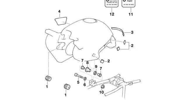 Junta OEM 16117664599 para motos BMW R1150GS Adventure (R21). Original BMW Motorrad.