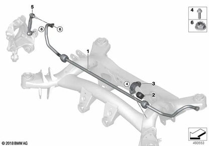 Rear Axle Stabilizer for BMW 3 Series G20, G20N, G21 (OEM 33505A09279). Original BMW.