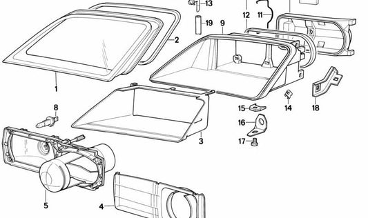 Soporte derecho OEM 41142291466 para BMW Z1. Original BMW.