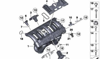 Tornillo OEM 11617535851 para BMW E81, E82, E87, E87N, E88, E90, E90N, E91, E91N, E92, E92N, E93, E93N, E60, E60N, E61, E61N, F10, F11, F18, F18N, E63, E63N, E64, E64N, E65, E66, F01, F01N, F02, F02N, E84, E83N, F25, E70, E85, E86, E89. Original BMW.