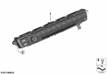 Unidad de mando de audio cromo OEM 61316814185 para BMW F20, F21, F22, F30, F32, F80, F82... y más. Original BMW.