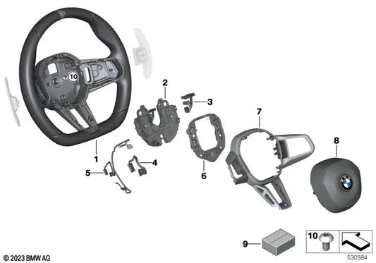Volante M Sport de Cuero para BMW G70 (OEM 32305A716C5). Original BMW.