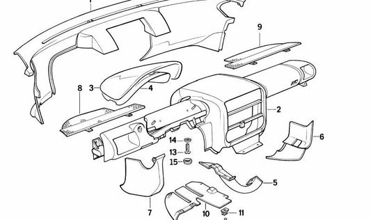 Cubierta inferior pedal de freno OEM 51452291285 para BMW E81, E87, E88, E90, E91, E92, E93, E84, E70, E71, F01, F02, F10, F11, F07, F25, F30, F31, F34, F32, F33, F36. Original BMW.