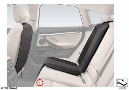 Protección respaldo y base asiento infantil (para silla de bebés). Original de BMW