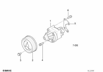 Gasket Set for Vane Pump for BMW E30, E36, E28, E34, E24, E32, E31 (OEM 32411135880). Original BMW