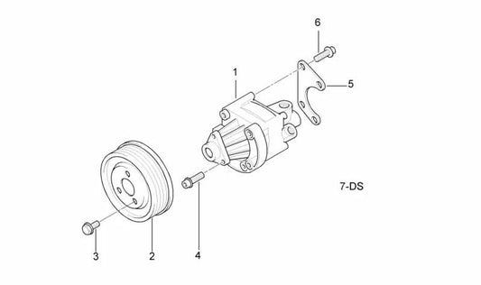 Pulley di gestione assistita 32412243683 per BMW E36 318TDS e 325TD. Compatibile con i modelli CC51, CC52, CF51, CF52, CJ51, CJ52, CC11, CC12, CC21 e CC22. BMW originale.