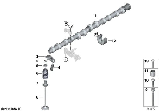 Zulassungsnockenwelle für BMW F20N, F21N, F22, F23, F30N, F31N, F34N, F32, F32N, F33, F33N, F36, F36N, G30, G31, G38, G11, G12 (Oem 11318618194). Original BMW