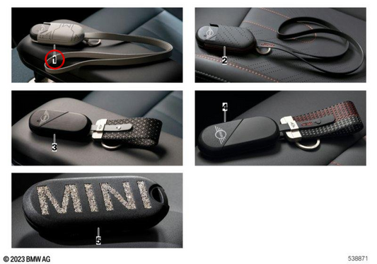 OEM 82205B30D95 Schlüsseletui für MINI F56, F66, J01, F65, J05, F67, U25... und mehr. Originaler MINI.