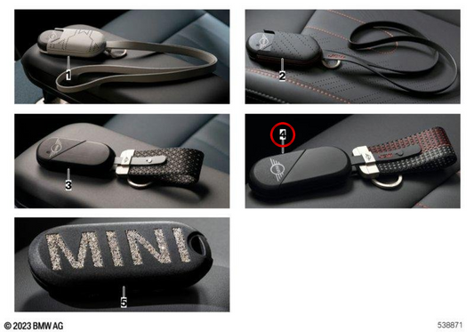Lanyard JCW OEM 82205B30D98 pour Mini. Mini d'origine.