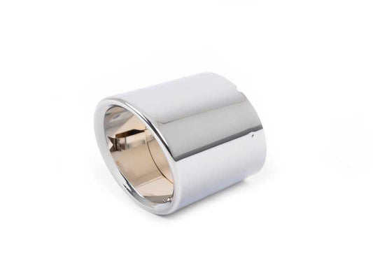 Embellecedor de escape cromado OEM 18307599189 para BMW X5 E70. Accesorio original BMW elegante y fácil de instalar para mejorar el aspecto del tubo de escape.