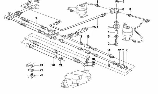 Tubo de avance de suspensión OEM 37131137155 para BMW E30. Original BMW.